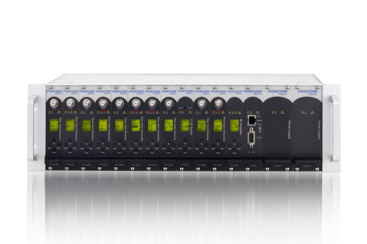 Extended L Band Fiber Optic Link in platinum chassis