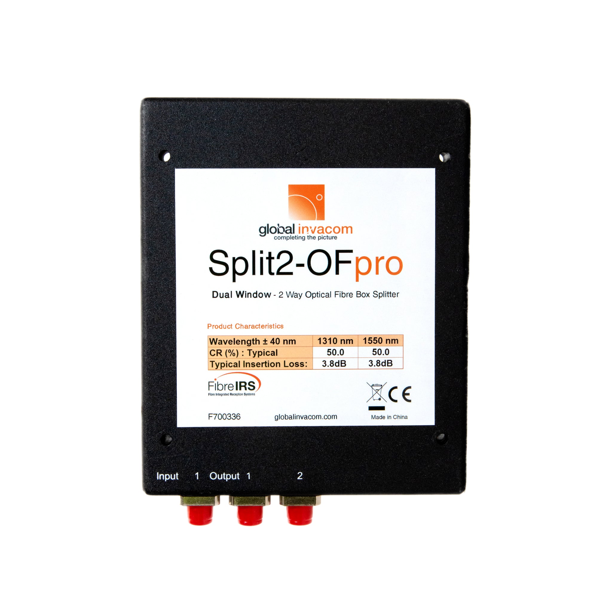 2 Way Optical Box Splitter - Split2-OFpro – Global Invacom Group