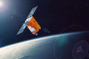 A satellite above Earth