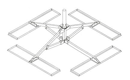 Non-Penetrating Roof Mount for Antennas up to 2.4m