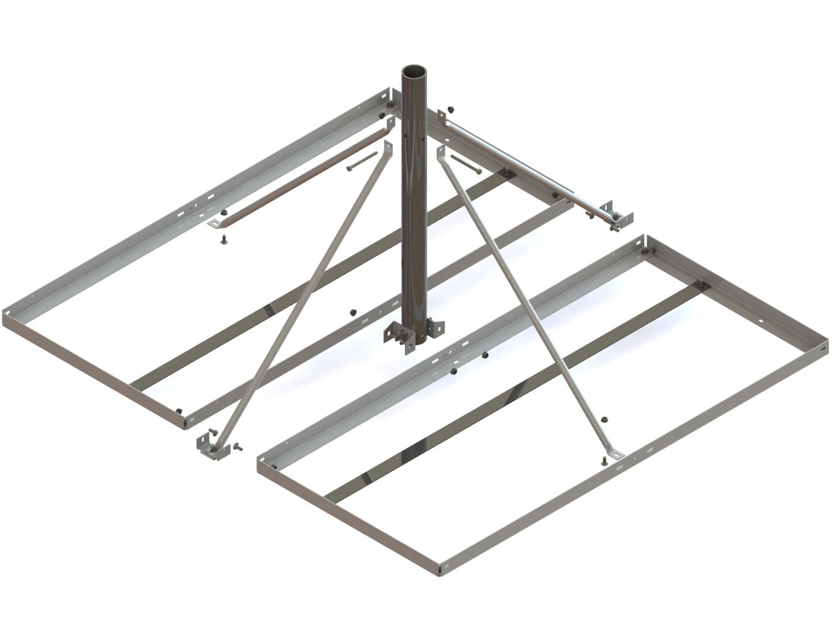 4’ x 4’ Non-Penetrating Roof Mount - Antennas 74cm-1.2m – Global Invacom