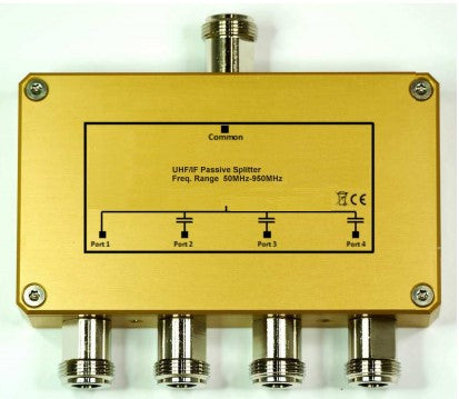 UHF/IF 4-Way Passive Combiner/Splitter